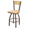Holland Bar Stool Co 30" Swivel Counter Stool, Black Wrinkle, Nat Back, Nat Maple Seat 83030BZNatMplBNatMpl - alternate 1